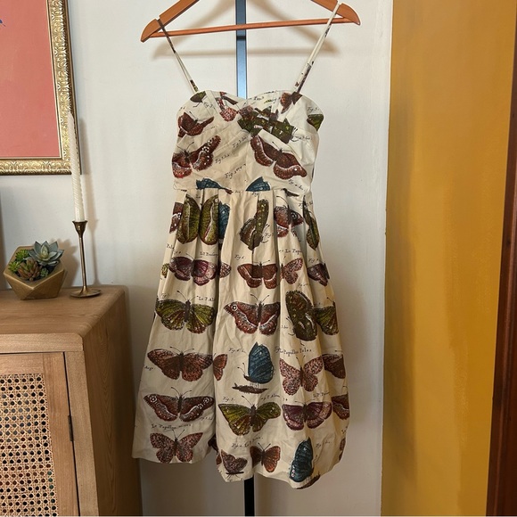 Anthropologie Dresses & Skirts - Anthropologie Maeve Lepidoptera Butterfly Dress Botanical Whimsical Fairy Size 0